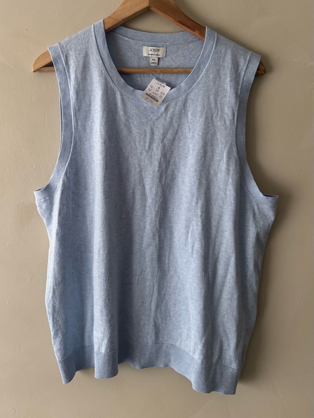 J. Crew Pale Blue Classic Shell Sweater Top NWT